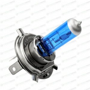 Лампа галогенная Masuma Blue Skyglow H4 (P43t, T16), 12В, 60/55Вт, 4200К, 1 шт
