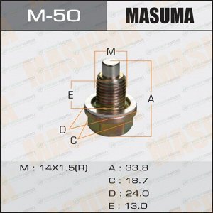Болт маслосливной с магнитом "Masuma"  Mazda  14х1.5mm   GDEA,BG3P,BHALP,BG5PE,NASC
