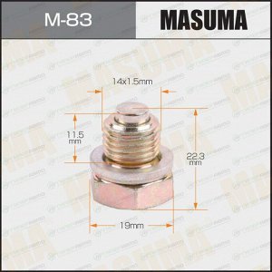 Болт маслосливной С МАГНИТОМ MASUMA  VAG  14x1.5mm