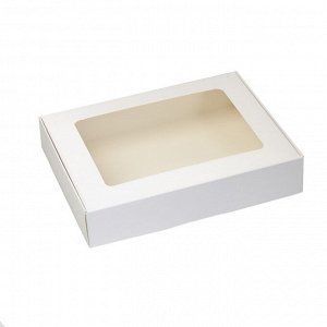 Коробка для десертов с окном 28x16,5x5,5 см