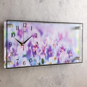 Часы настенные, серия: Цветы, "Полевые цветы", плавный ход, 50х20 см