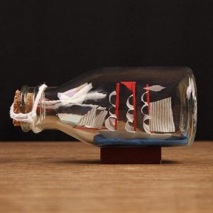 Корабль сувенирный "Боливар", в бутылке,оризонт. 11*5*6см