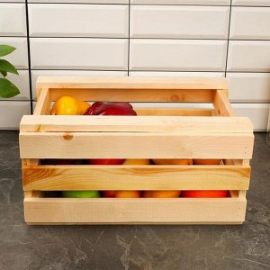 Ящик для овощей и фруктов, 40 ? 30 ? 20 см, деревянный