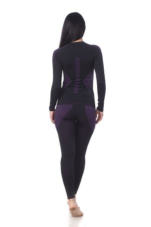 Комплект термобелья X-Line Sport женский черный с фиолетовым