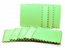 Пазлы напольные с тканью зеленые