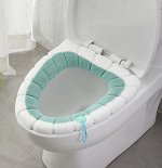 Чехол на сиденье унитаза, цвет белый/зеленый