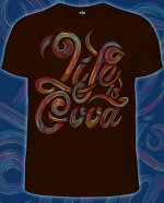 Футболки мужские Life is Good-типографик (Светится в ультрафиолете) SALE!