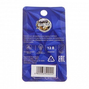 Галогенная лампа для авто Cartage BLUE, T10, W5W, 12 В, 5 Вт, набор 10 шт