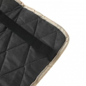 Накидка-незапинайка на спинку, с карманом, 65х43 см, оксфорд, ромб, бежевый