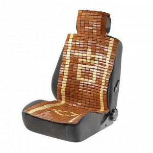 Накидка-массажер TORSO, на сиденье с капюшоном, 43x115 см, бамбук, бежевый