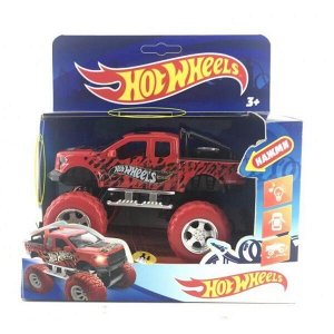 FY6108G-R2 Машина металл свет-звук hot wheels ВНЕДОРОЖНИК, 12 см, дв, подв., инер, кор. Технопарк в кор.2*36шт