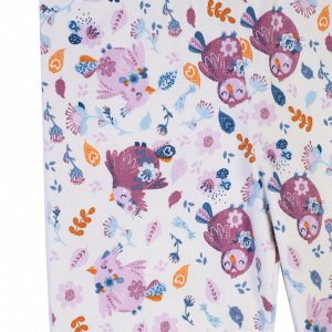 Пижама для девочки, молочный набивка птички