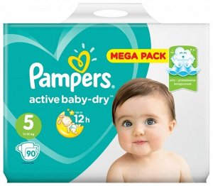 PAMPERS Подгузники Active Baby-Dry Junior (11-16 кг) Упаковка 90