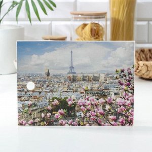 Доска разделочная «Цветочный Париж», 18,5?25 см
