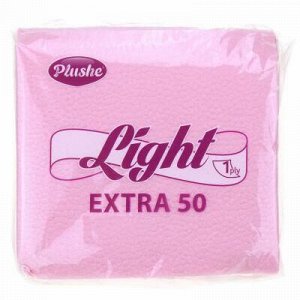 Салфетки бумажные 22,5х22,5см "Plushe Light Extra 50", 1 сло