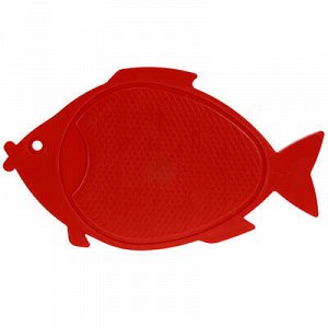 Доска разделочная пластмассовая "Рыбка" 30х18см, 3 цвета (Ро