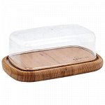 &quot;Giaretti&quot; Масленка деревянная &quot;Natura&quot; 18х9х6см, пластмассо
