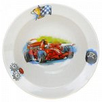 Миска фарфоровая &quot;Машинки&quot; д170мм, 300мл, h55мм (Россия)