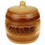 &quot;Стандарт&quot; Бочонок керамический &quot;Мед&quot; 1,2л, д14см, h16см, с