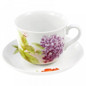 Чашка чайная фарфоровая "Альпийские цветы" 450мл, д10,5см, h