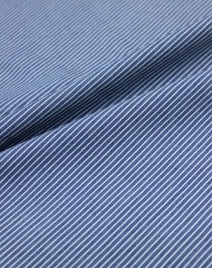 Джинсовая ткань "Тонкая полоска на чернильной джинсе", ш.1.44м, хлопок-85%, п/э-15%, 140гр/м.кв