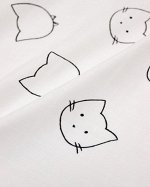Муслин двухслойный &quot;Котики&quot;, ш.1.35м, хлопок-100%, 100гр/м.кв