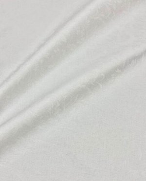 Ткань жаккард "Перепев" цв.белый, шир.1.58м, лен-9%, хлопок-91%, 230гр/м.кв
