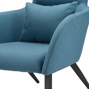 Кресло с подставкой для ног и подушкой Berg Bridjet, серо-голубое