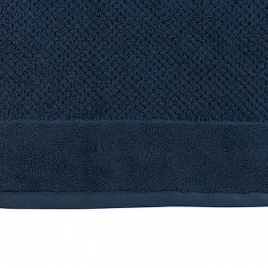Полотенце для рук фактурное темно-синего цвета из коллекции Essential