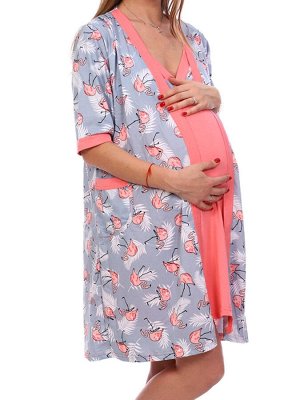 Ночная сорочка и пеньюар для будущих и кормящих мам