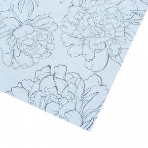 Бумага крафт цветная двусторонняя «Лиловые цветы», 50 х 70 см
