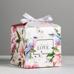 Коробка складная «Цветочная», 12 ? 12 ? 12 см