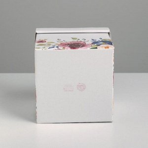 Коробка складная «Цветы», 15 х 15 х 15 см