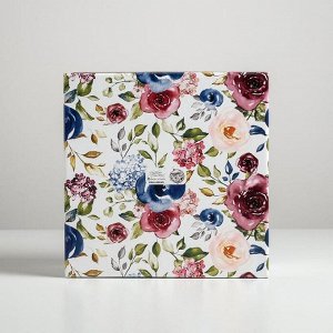 Коробка складная «Цветы», 28 х 28 х 15 см