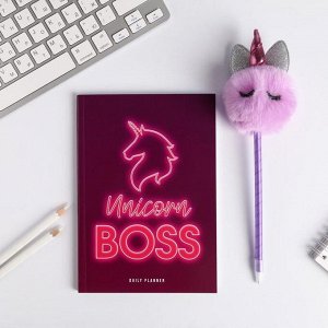 Подарочный набор: Ежедневники ручка Unicorn Boss