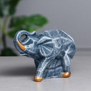 Набор статуэток "Пара слонов", камень, синий