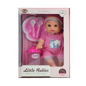 Кукла-младенец "Малыш с тарелочкой" (25 см, приборы, бут., звук, в ассорт.)