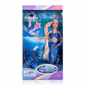 Кукла DEFA Lucy "Прекрасная ундина" (в комплекте морское животное и аксессуары, волосы меняют цвет)