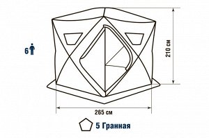 Палатка HIGASHI Penta Hot DC