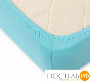 Р511Тгол Голубой простыня ТРИКОТАЖ 120*200*20 на резинке Р511Т 140гр Трикотажное полотно Текс-Дизайн