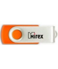 USB2.0 FlashDrives16Gb Mirex SWIVEL RUBBER ORANGE