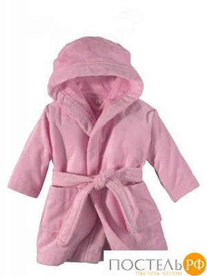 Детский халат велюр-махра 1 годик розовые (12м) "Дорогуша"