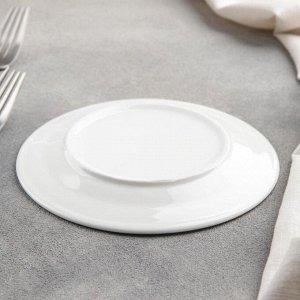 Тарелка пирожковая с утолщённым краем White Label, d=15 см, цвет белый