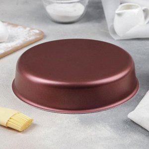 Форма для торта «Забава», 1,6 л, d=22 см, антипригарное покрытие, цвет бордовый