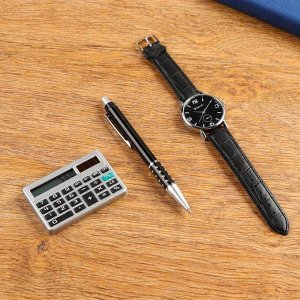 Набор подарочный 3в1 (ручка, калькулятор, часы)