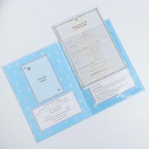 Папка для свидетельства о рождении, А4 «Мои первые документы»