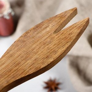 Лопатка для салата деревянная "Люкс", 20х5 см, массив дуба