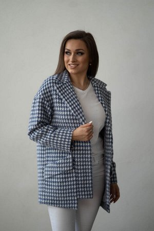 Пальто женское демисезонное 22730  (grey blue)