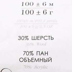 Пряжа "Народная традиция" 30% шерсть 70% акрил 100м/100гр (88-Красный мак)