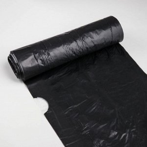Мешки для мусора с завязками «Люкс», 30 л, 25 мкм, 50x60 см, ПВД, 10 шт, цвет чёрный